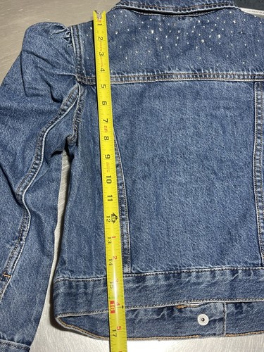 GAP Kids Rhinestone Icon Denim Jacket Size L (10) Medium Wash - Picture 7 of 9