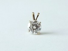 2.00 Carat Moissanite Solitaire Pendant in 14k Gold with Chain (C&C)