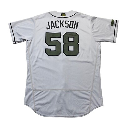 Luke Jackson MLB Atlanta #58 Authentic Majestic Flex Base Game