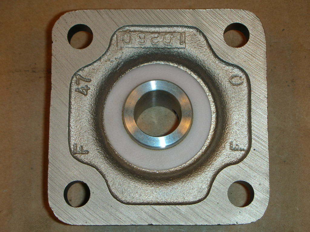 MCP Bearing Plastic Sleeve 4 Bolt Flange Nylon UHMW PFTE 3/4" ID 33/8