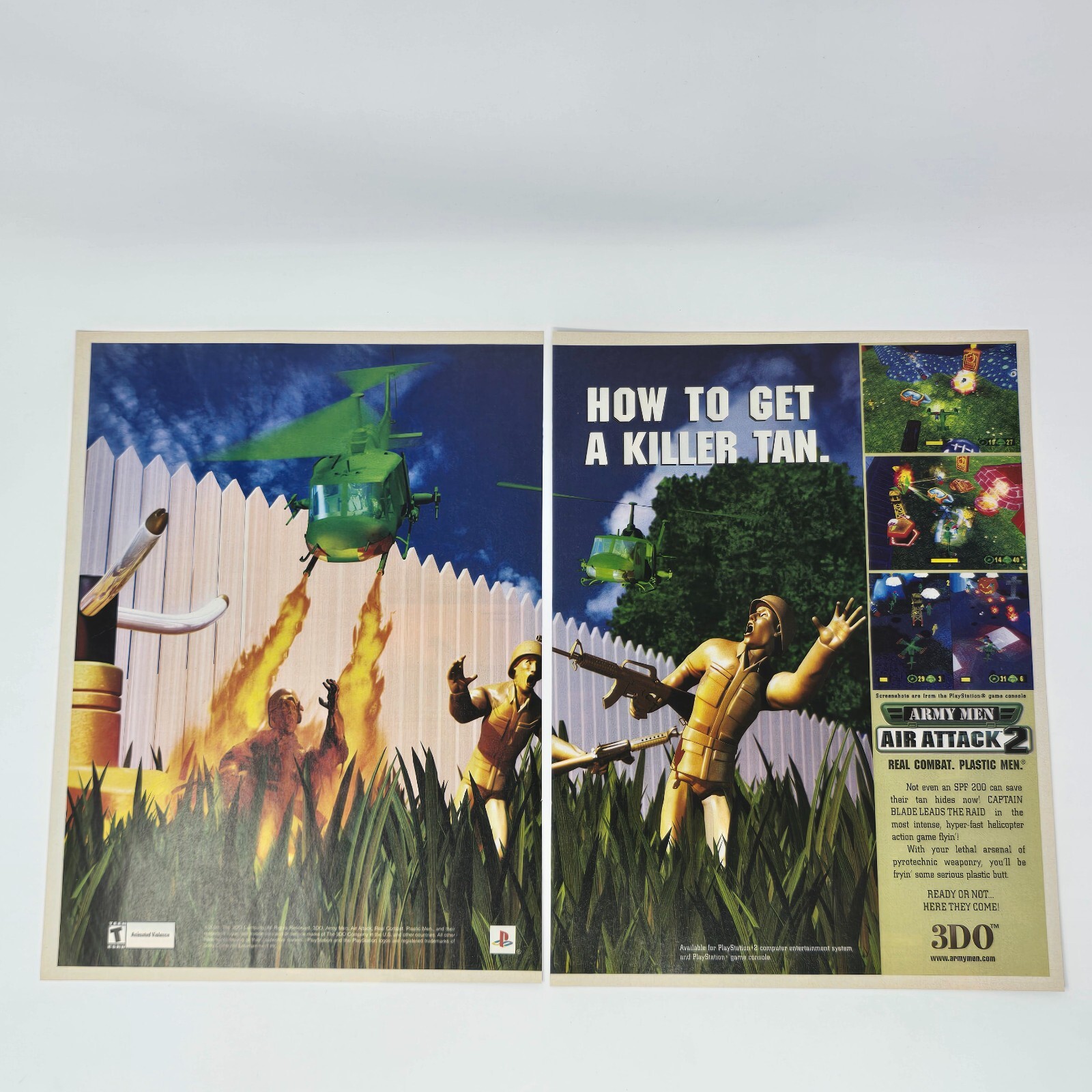 Army Men Air Attack 2 Sony PS1 Killer Tan Print Ad/Poster Official Promo Art