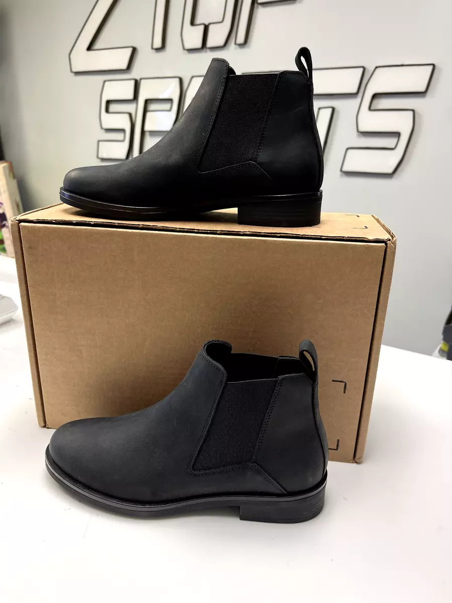 Clarks Memi Top Black Leather Chelsea Boots Black 6.5 US eBay