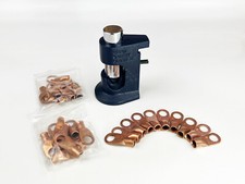 Herramienta crimpadora de martillos de gran calibre calibre calibre 1/0 a 8 AWG + 30 PIEZAS terminales de anillo GRATIS