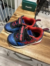 Spiderman Shoes Boys Size 7 Red Blue Light Up Tennis Sneaker