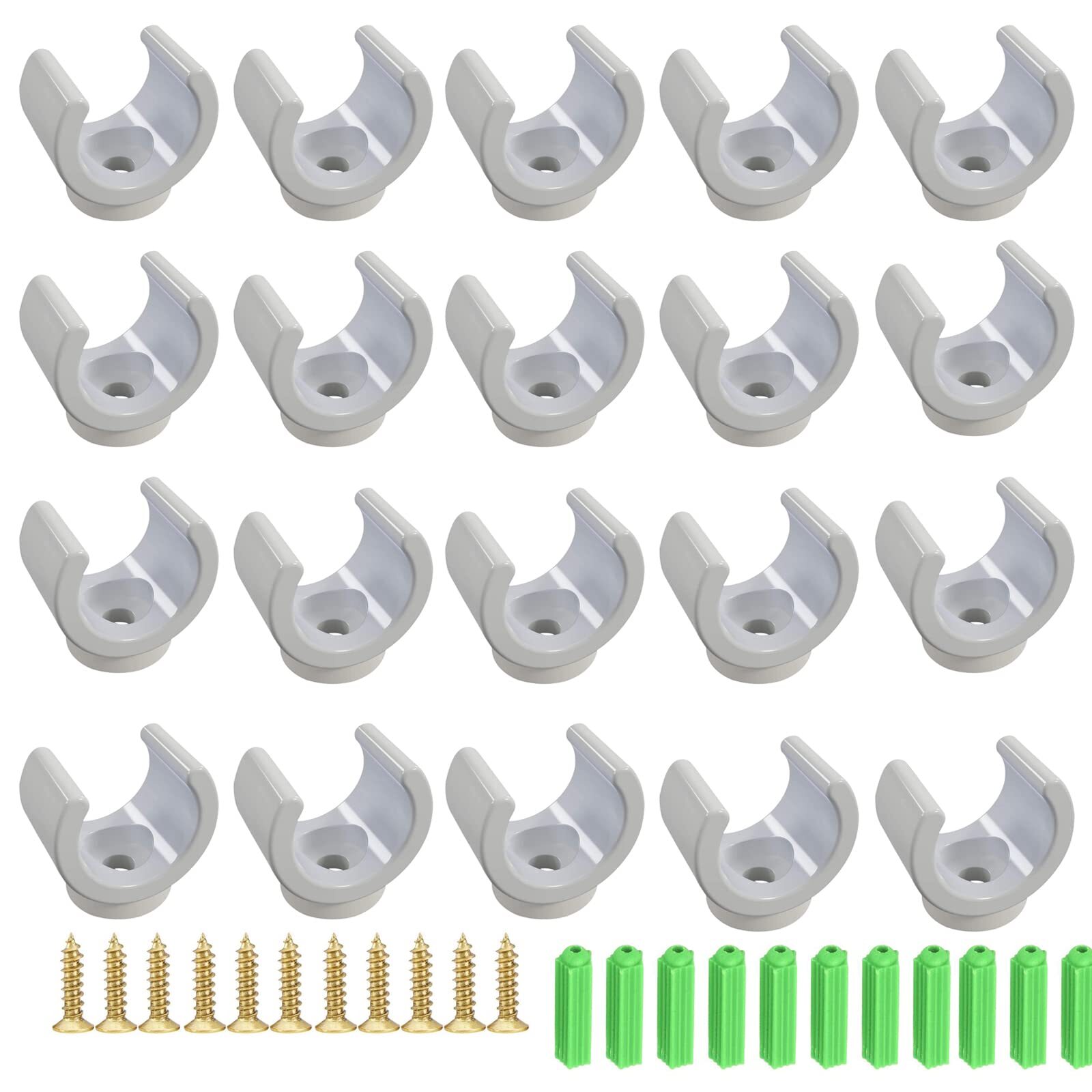 20pcs PEX Pipe Support Hangers U-Hook PEX Holder PVC Water Pipe Clamps Clips ...