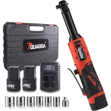 3/8 "18V Electric Extended Ratchet Right Angle Wrench Set Cordless Power Tool