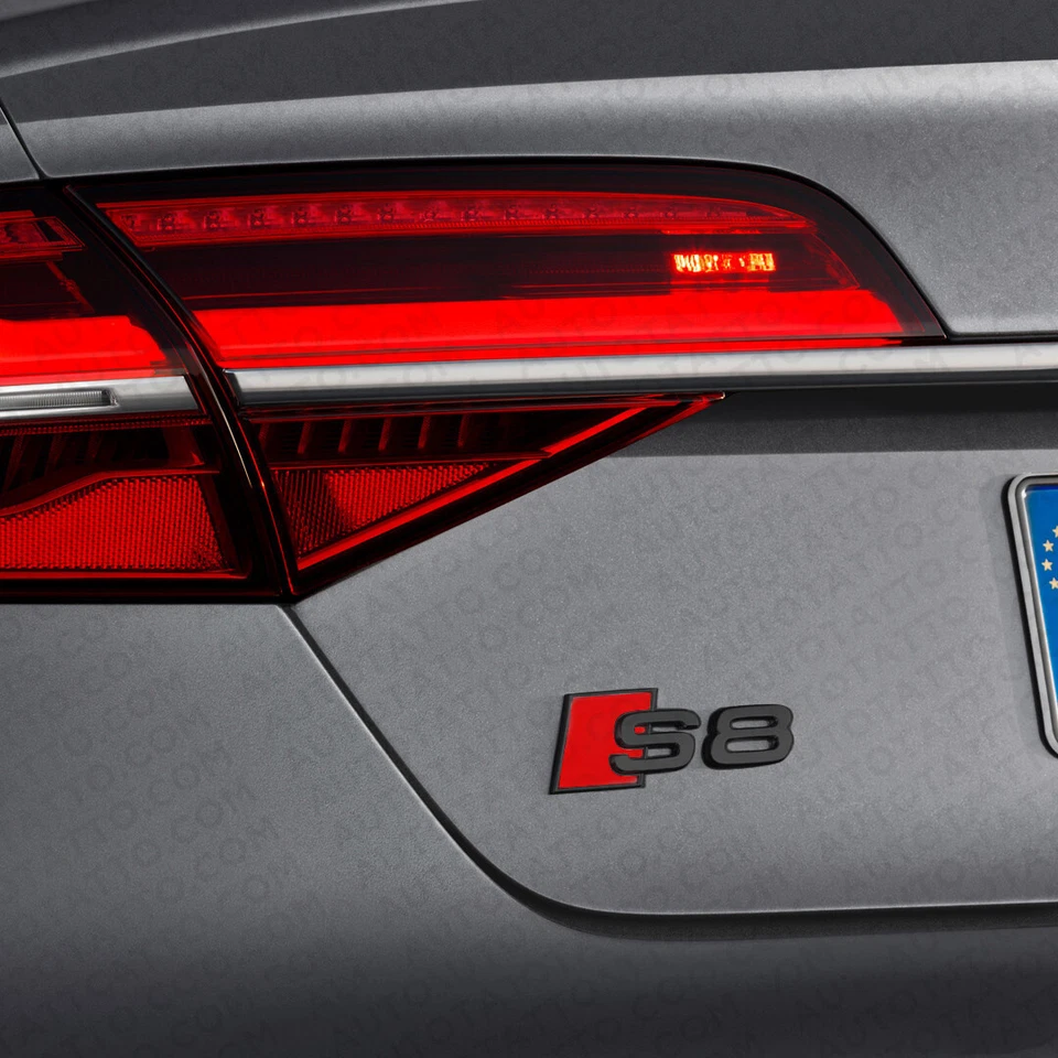 Placa de identificación trasera negra mate para Audi S8 emblema maletero insignia Sport Sline Foto 4 de 4