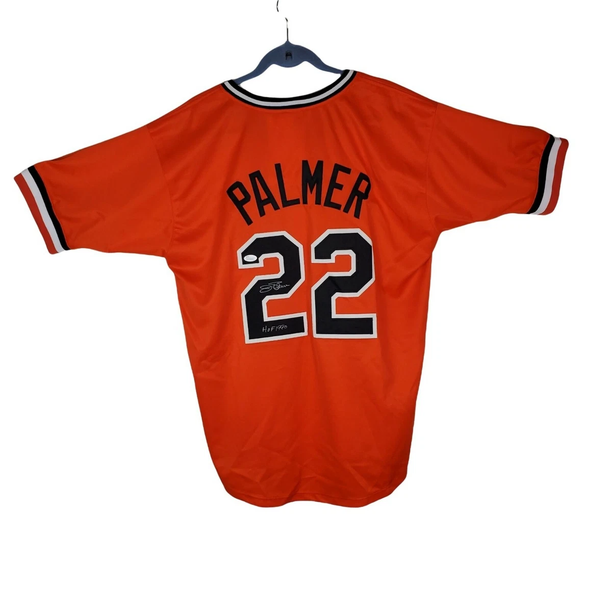 Jim Palmer Signed Custom Jersey Baltimore Orioles HOF 1990 Inscribed JSA  Witness