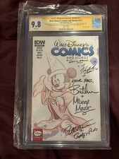 Disney Comics #721 NM CGC Sketch SS 9.8 Bret Iwan Sorcerer Mickey Robruck Farmer