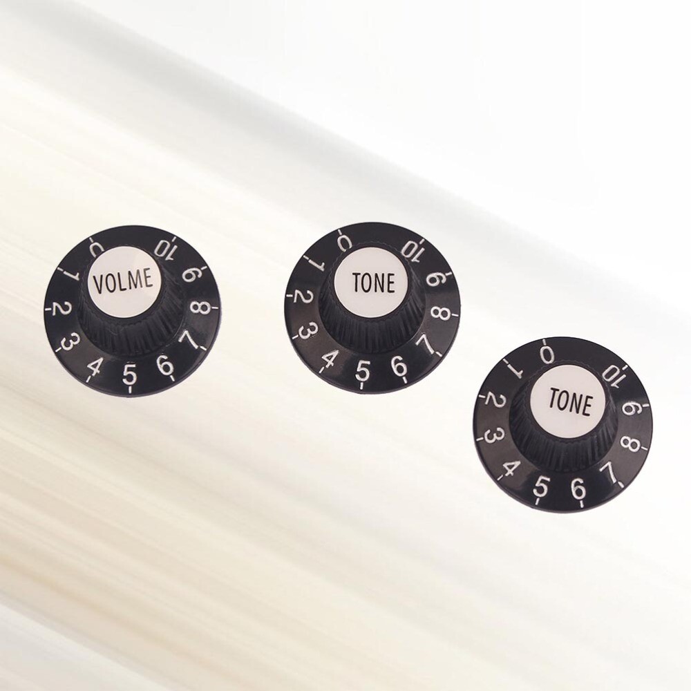 3 Pcs Amplifier Knob Plastic Tone Knob Electric Guitar Knobs Brass Tone