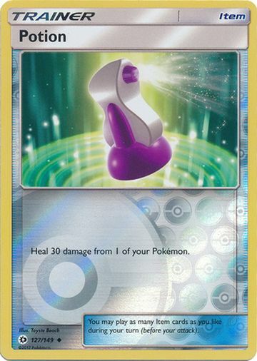 Pokemon Sun and Moon Base Potion Reverse Holo 127/149