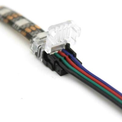 1 Pz 15 Cm 5050 RGB 4 Pin LED Strip Light Connettori Striscia A Adattatore Di Alimentazione 4 Conduttori Connettore Largo 10 Mm - Foto 14