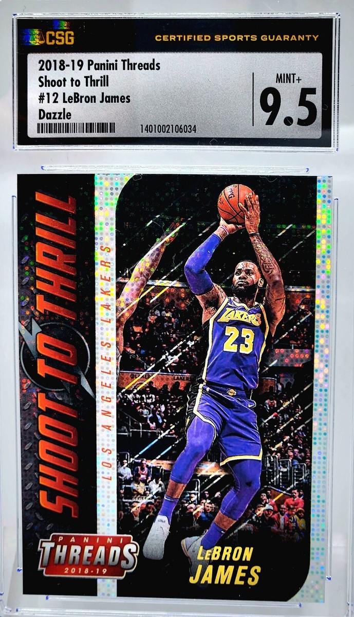 NBA カード Lebron James  Silver  BGS 9.5 📈 SILVER DAZZLE LeBRON JAMES 📈 CSG 9.5 2018-19 THREADS SHOOT