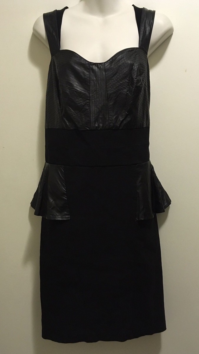 chinese dress ladies Faux Leather Peplum V-Neck Top – English Factory