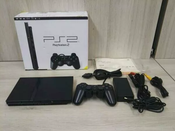 PS2 Slim Console System SCPH-70000 CB Charcoal Black Playstation 2 spny