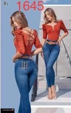 JEANS COLOMBIANOS F1645 Authentic Colombian Push Up Jeans, Jean Levanta Cola