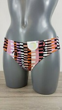 MONKI Your Eyes Lie Hand Printed Bikini Bottoms MULTI UK Medium 