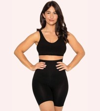New Conturve Black High Waist Shaping Super Power Shorts Corset Boning UK 12-14