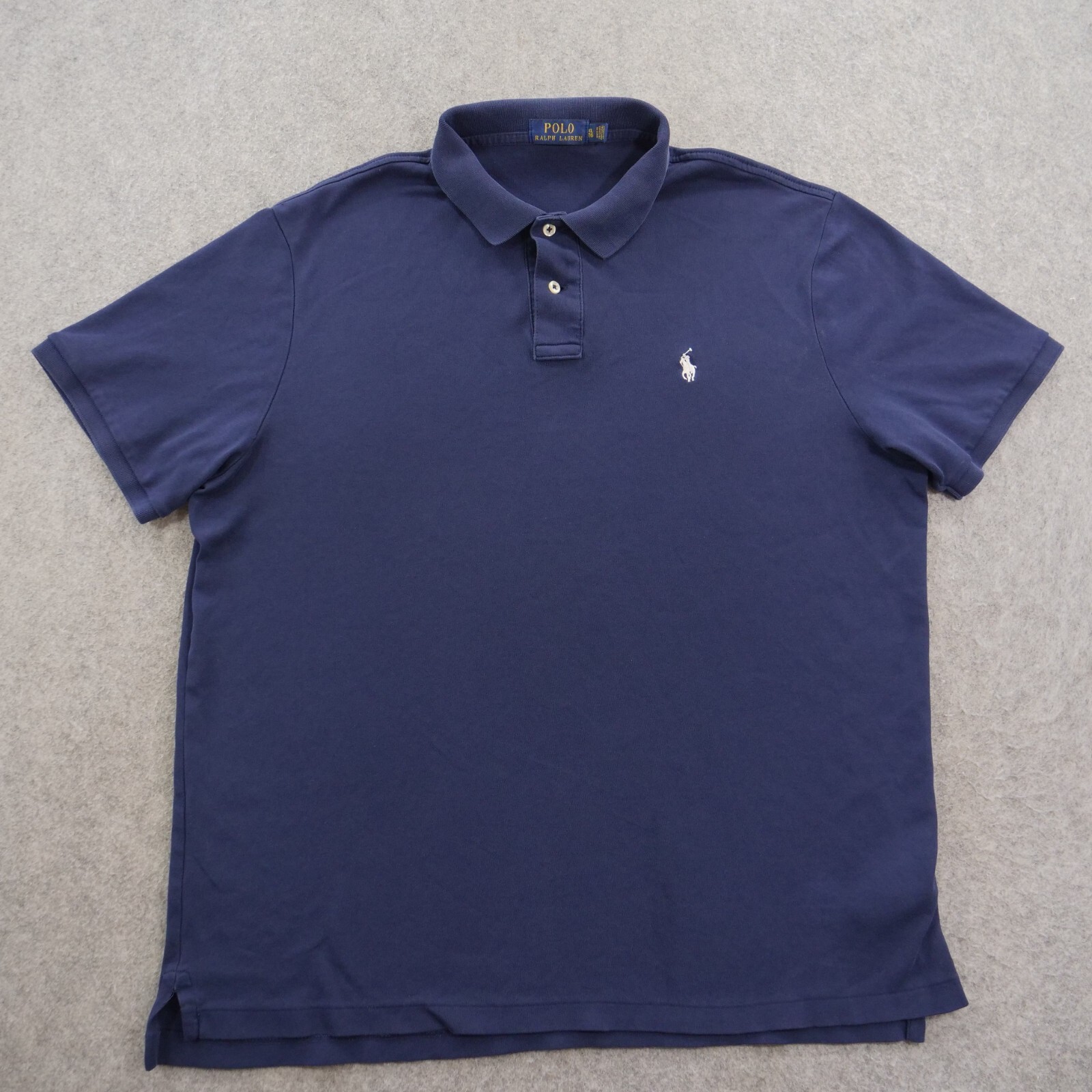 Polo Ralph Lauren Camicia Uomo Extra Large Blu Pony Logo Golf Casual