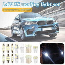 14pcs Car Interior Package Map Dome License Plate Mixed Led Light Accessories Us