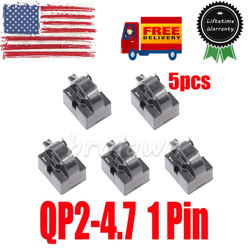 5x QP24R7 Start Relay Fit QP24.7 QP24.7G Refrigerator PTC 4.7Ohm