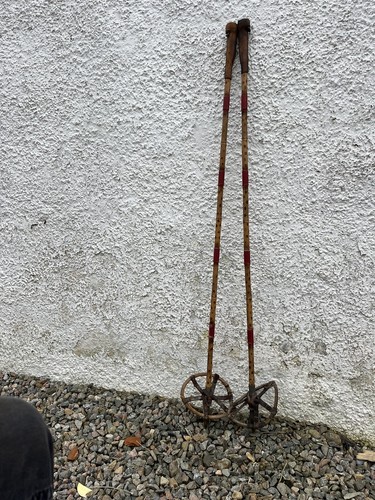 Vintage Bamboo Ski Poles / Ski Poles - Picture 3 of 14