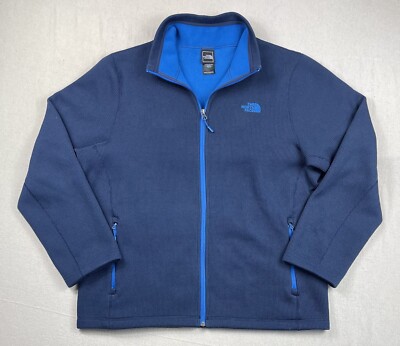 The North Face Mens XL Fleece Lined Jacket Ski Full Zip Heavy Knit Sweater Nice
