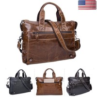 Men's Leather Briefcase Business Handbag Laptop Shoulder Messenger Work Tote Bag Men's Leather Briefcase Business Handbag Laptop Shoulder Messenger Work Tote Bag