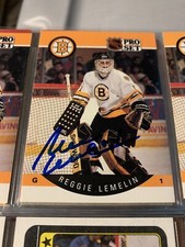 3 different Reggie Lemelin signed hockey cards