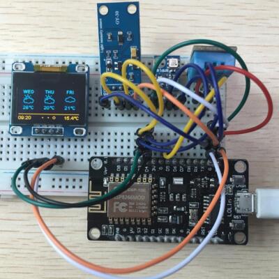 ESP8266 Wetterstationskit Mit 0,96 Zoll OLED IIC Display Für IDE Starter