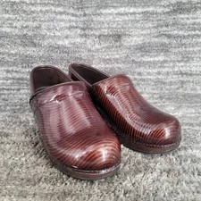 Dansko XP Clogs Leather Comfort Shoes Brown Patterned Women's 7.5