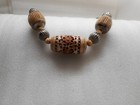 Vintage Carved Pierced Beaded Necklace Chunky Silver Tone Beads Handmade BOHO — photo 2