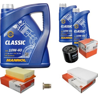 MAHLE Inspektionspaket 7 L MANNOL Classic 10W-40 für Alfa Romeo 156 Sportwagon
