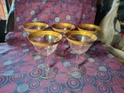VINTAGE TIFFIN FRANCISCAN 24k GOLD ENCRUSTED RIM CRYSTAL DRINKING GLASSES. — photo 6