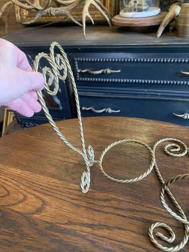 2 Vtg HOMCO Gold Metal Twisted Rope Wall Candle Garden Plant Holder 12.25x7 - Picture 7 of 23