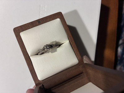 LAB CREATED Diamond Brilliant Earth Luxe Willow 18K White Gold   Ring Sz 6