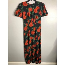 Nasty Gal Black and Red floral dress