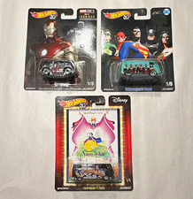 Hot Wheels Premium Pop Culture Real Riders Lot 3 VW Wagon/T1 Panel Marvel DC