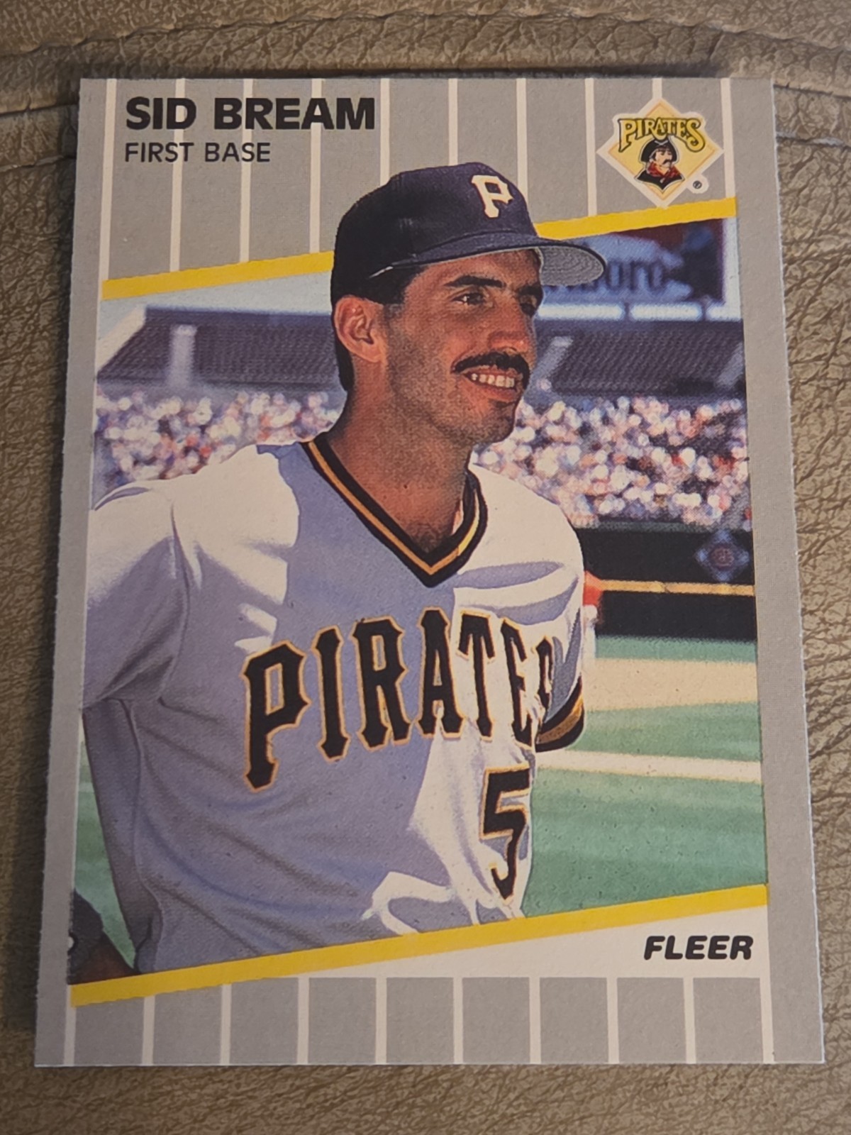 1989 Fleer #204 Sid Bream Pittsburg Pirates