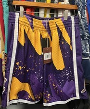 Los Angeles Lakers Mitchell Ness 2009-10 Hyper Hoops Swingman Shorts NEW Large