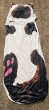 New Adult Cat Sleeping Bag With Built In Pillow. Side Zip