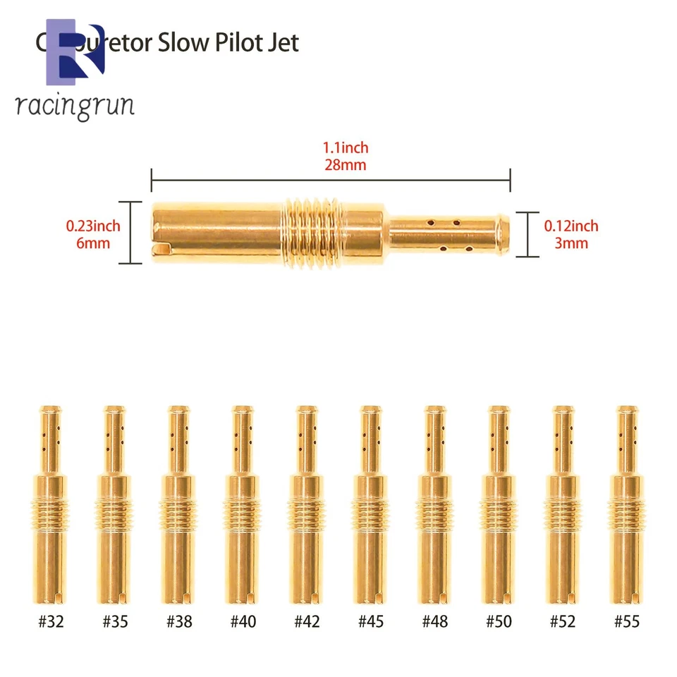 Kit de chorro de carburador 40x para cangrejo, piloto y chorros principales PWK Keihin OKO CVK KOSO Foto 4 de 4