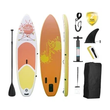 Simple Deluxe Inflatable Stand Up Paddle Board Orange  11x33x6
