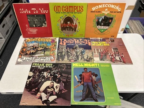 Doug Clark & the Hot Nuts 8 Vinyl LP Lot! Signed! Rush Week, Nuts To You, VG-VG+