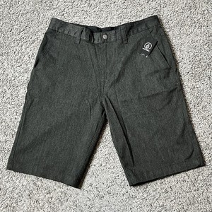 New Volcom Vmonty Stretch 22 Shorts Mens Size 32 Gray Stretch Preppy