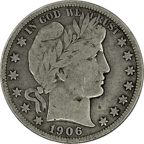 1906-S Barber Silver Half in SAFLIP® - Fine- (VG+)