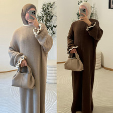 Women Abaya Muslim Thicken Warm Loose Long Robes Turkey Islamic Kaftan Ramadan