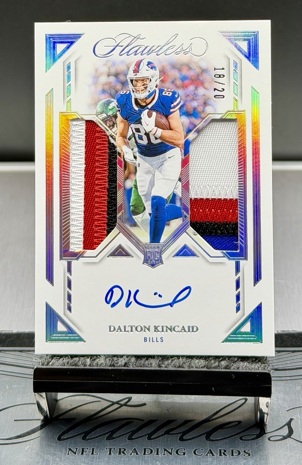 2023 Flawless Dalton Kincaid💎Dual-Patch Holo Autograph RC,SSP#20, Bills Mafia🦬