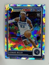 2023-24 Panini Nba Hoops Premium Stock - Leonard Miller #80 Ice Prizm (RC)