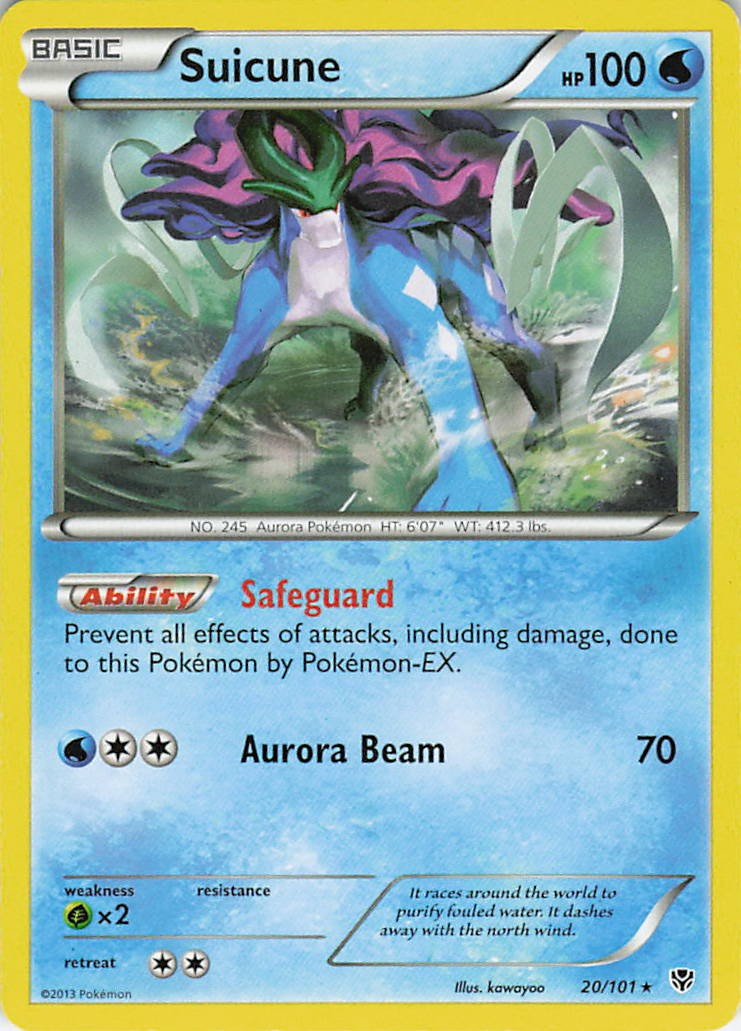 Suicune Normal Rare Plasma Blast 20/101 LP